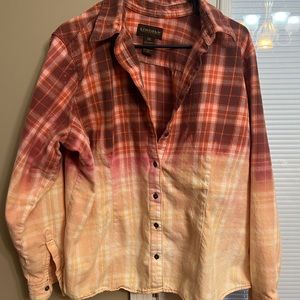 Plaid bleached flannel